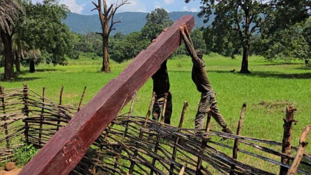 Security forces demolish Naxal memorial
