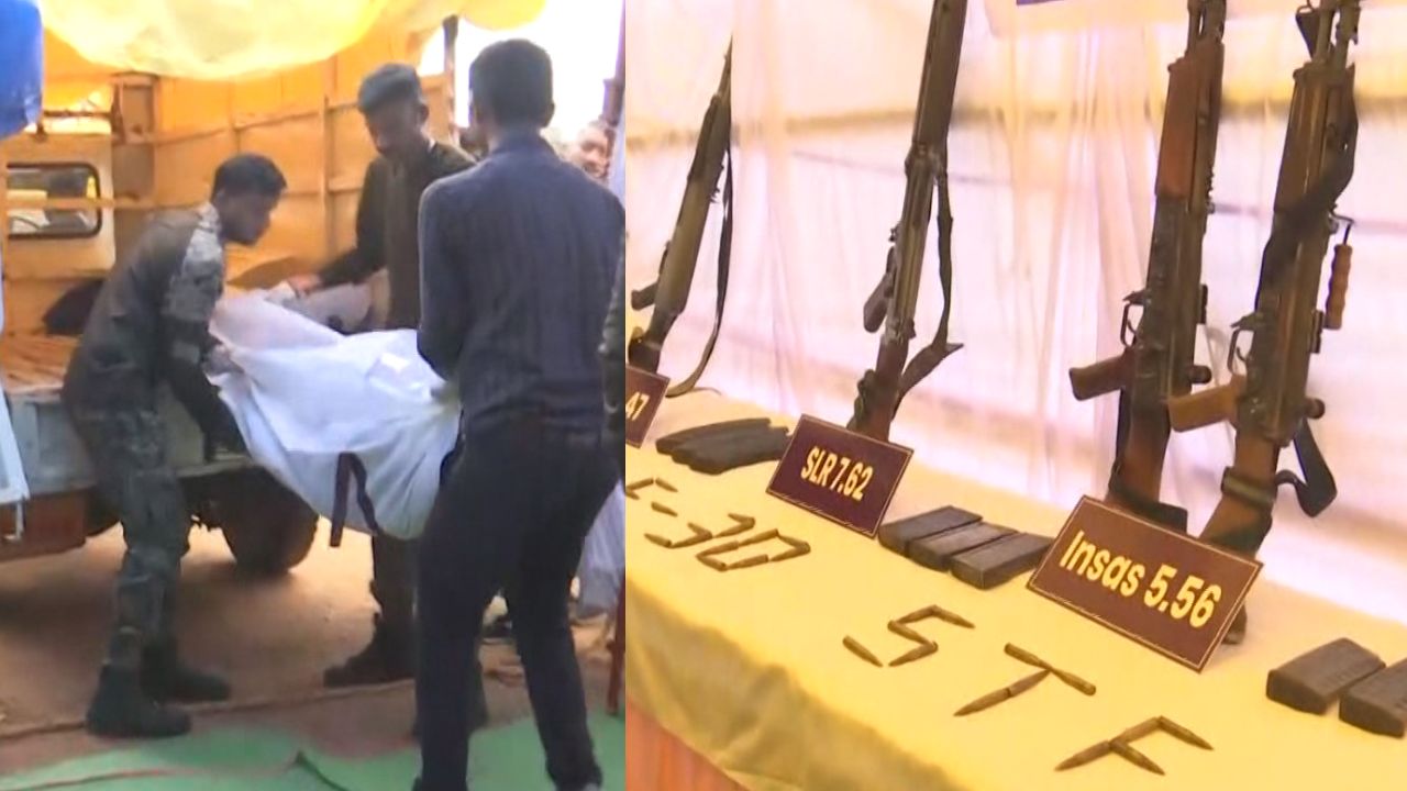 Gariaband Naxalite encounter: 10 Naxalites with a bounty of Rs 5.22 crore killed, 10 weapons including AK-47 recovered
