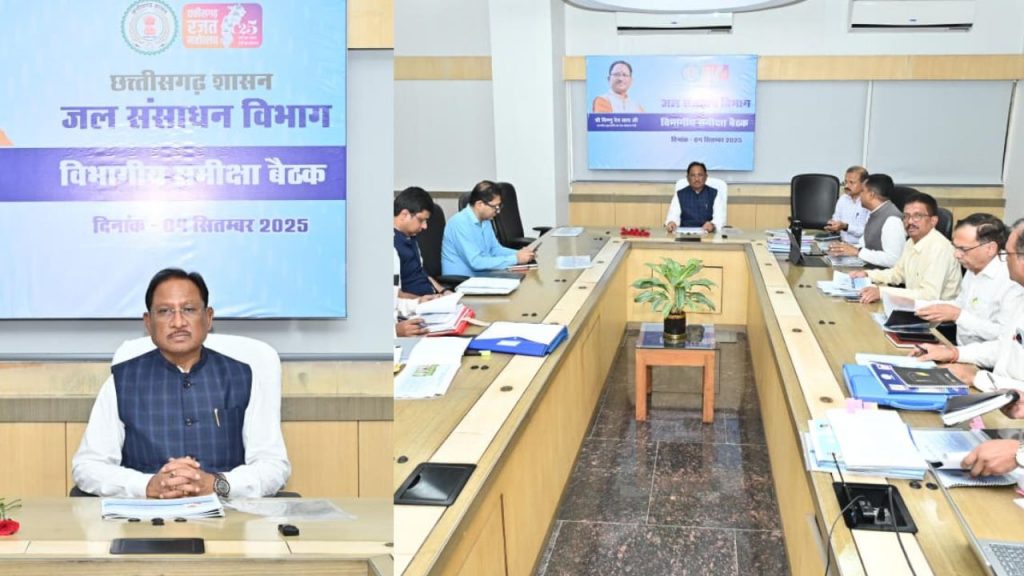 CM Vishnudev Sai held a review meeting of the Water Resources Department, expressed displeasure over the breaking of Lutti dam