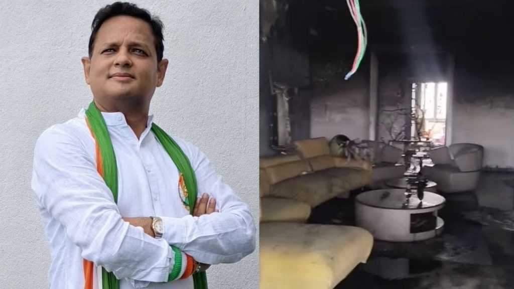 Fire breaks out at Congress leader Pravesh Agarwal's house in Indore