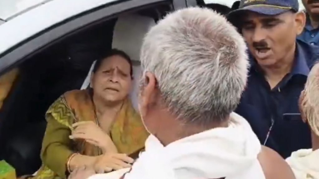 Rabri Devi Raghopur Public Anger Old Man Confronts Former CM