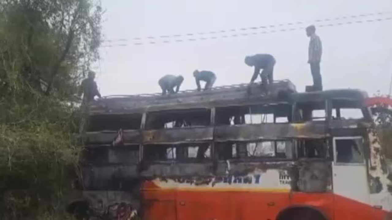 jaipur bus fire accident