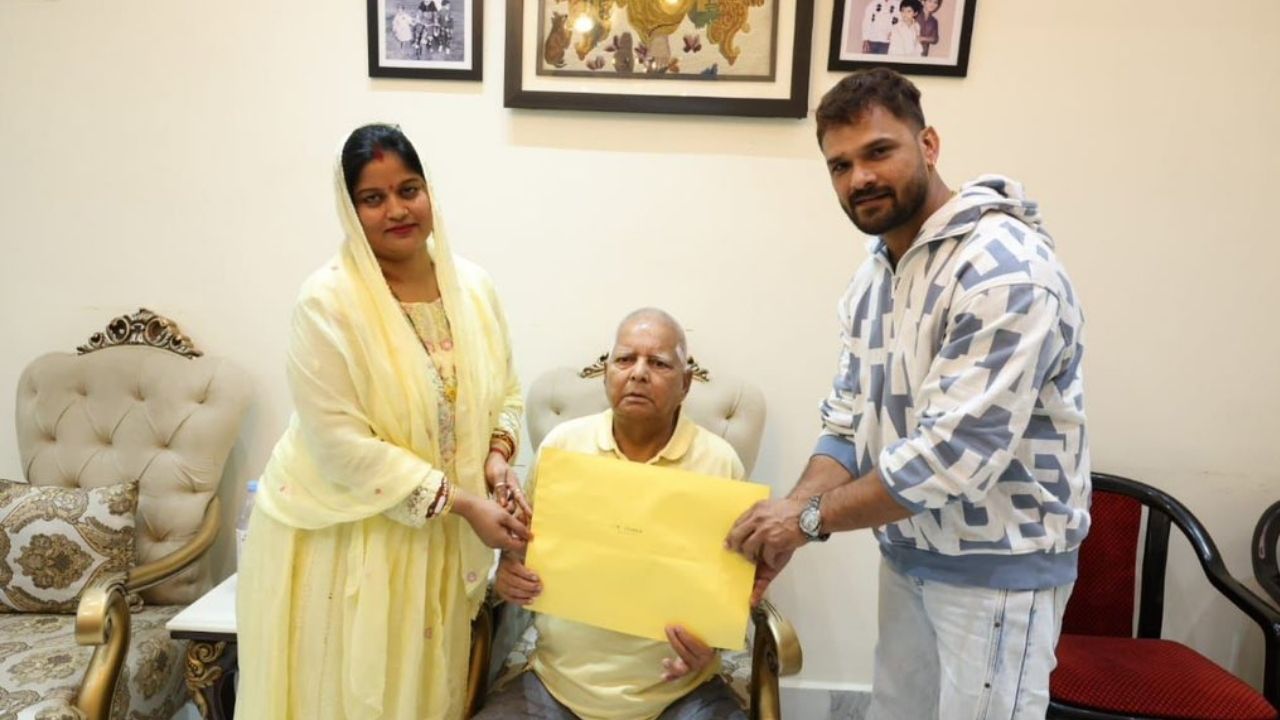 Khesari Lal Yadav with Lalu Prasad Yadav