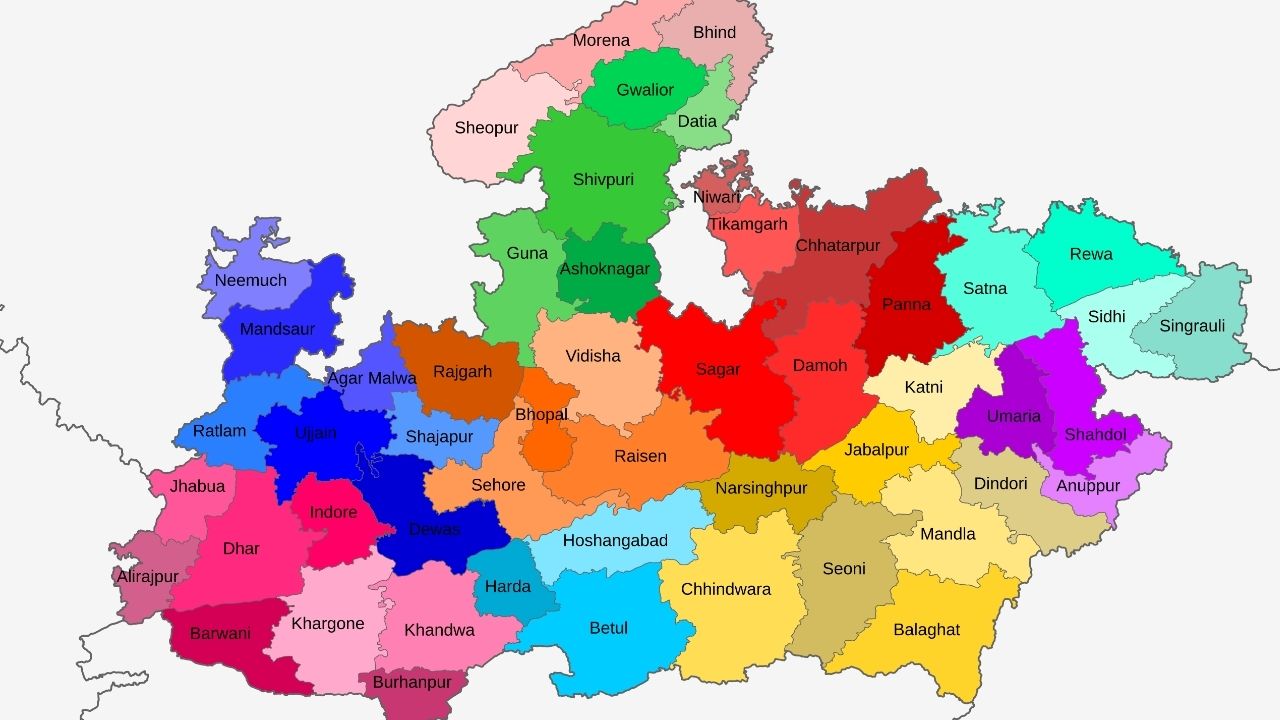 Map of Madhya Pradesh