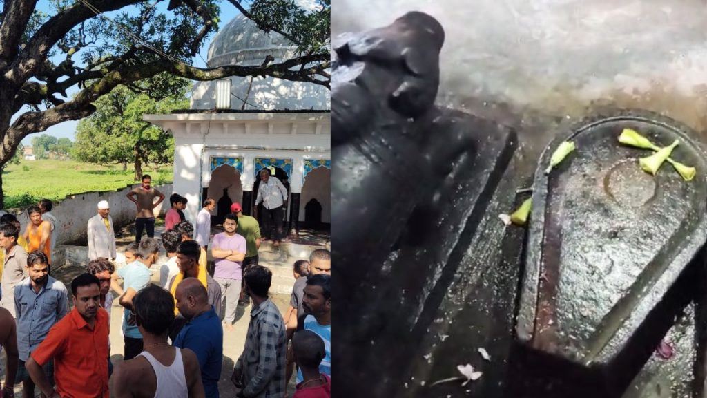 Medhulian temple in Rewa vandalized, idols vandalized by anti-social elements, people protested