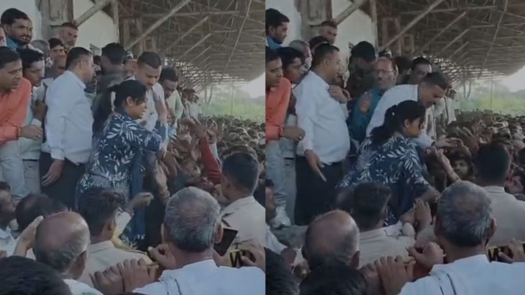 Sagar MP tehsildar slaps farmer during fertilizer crisis viral video