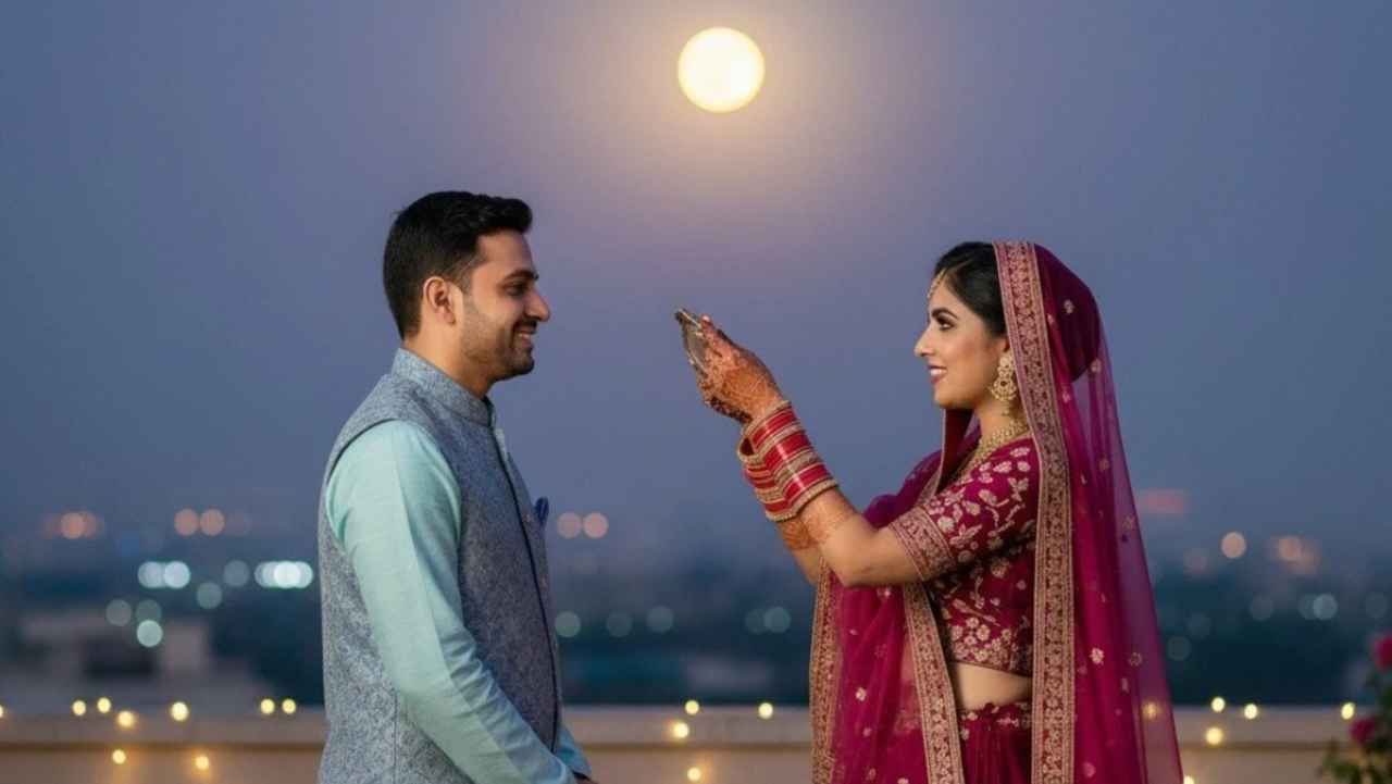 karwa chauth 2025 moon timing raipur bilaspur chhattisgarh