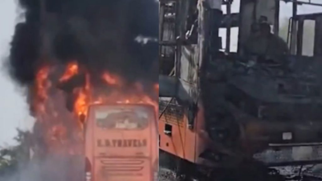 Many people died after a moving bus caught fire in Jaisalmer.