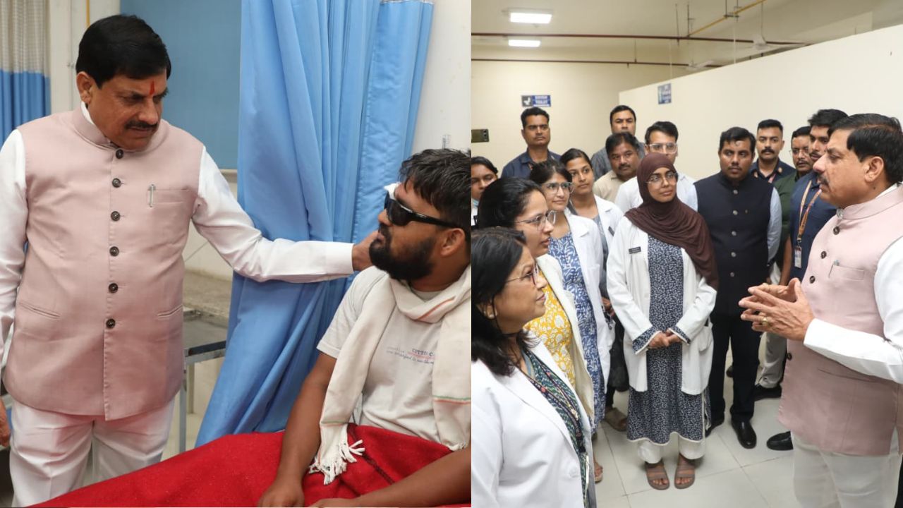 CM Dr Mohan Yadav enquired about the condition of the people injured by carbide gun and discussed with the team of doctors.