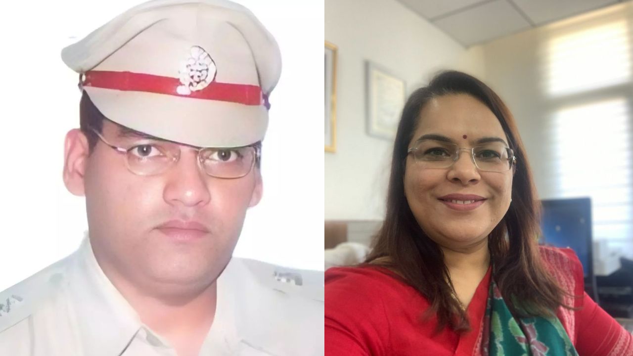 IPS Y Puran Kumar and his wife IAS Amanit P Kumar.