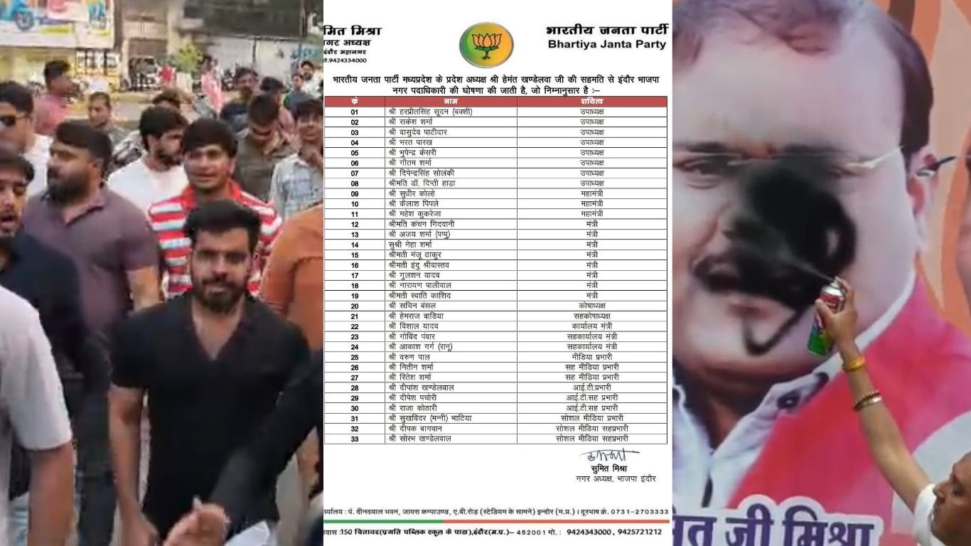 Uproar over BJP's new executive committee in Indore