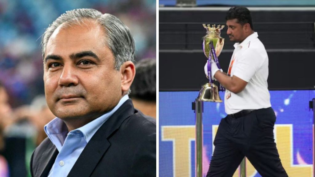 Mohsin Naqvi hands over Asia Cup trophy UAE board BCCI impeachment threat