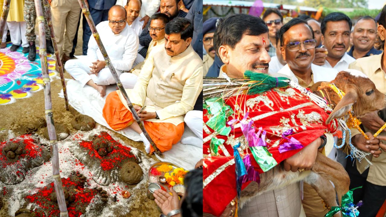 Ujjain tilakeshwar gaushala govardhan puja cm mohan yadav