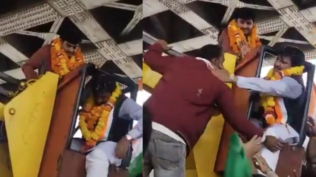 Satna MP Ganesh Singh Slaps Municipal Worker Viral Video