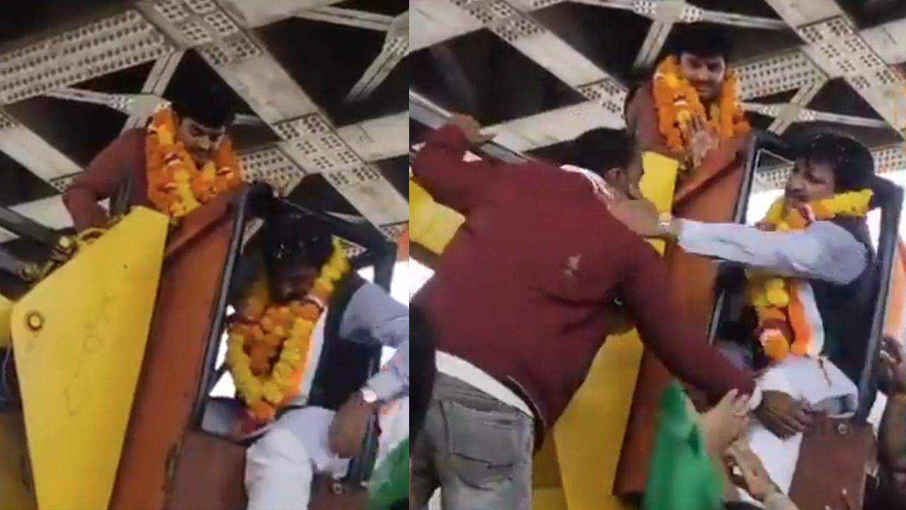 Satna MP Ganesh Singh Slaps Municipal Worker Viral Video