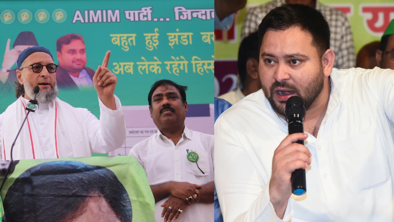 AIMIM candidate threatens Tejashwi Yadav on stage during Bihar election rally
