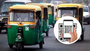 Auto rickshaw driver information will be available after scanning QR code