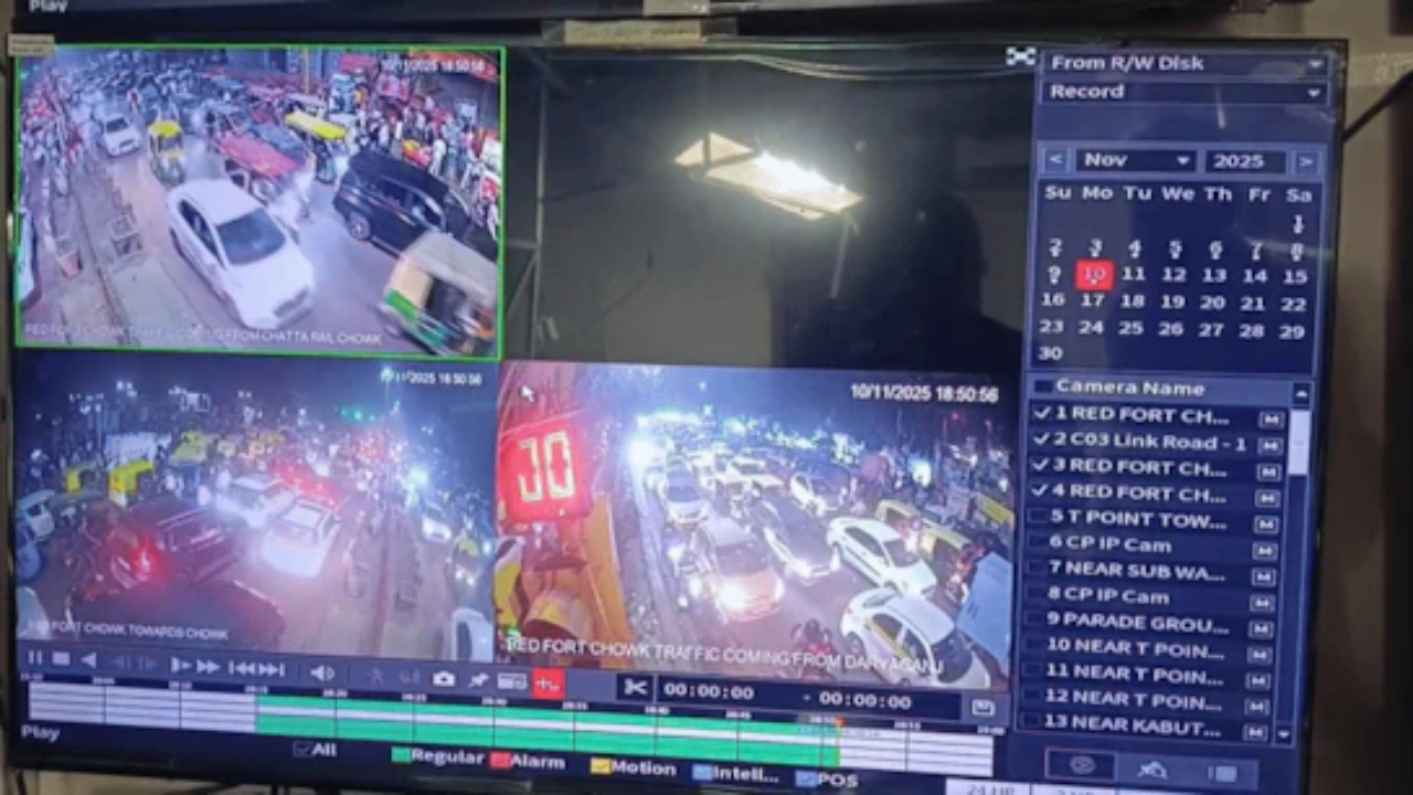 CCTV footage of delhi car blast