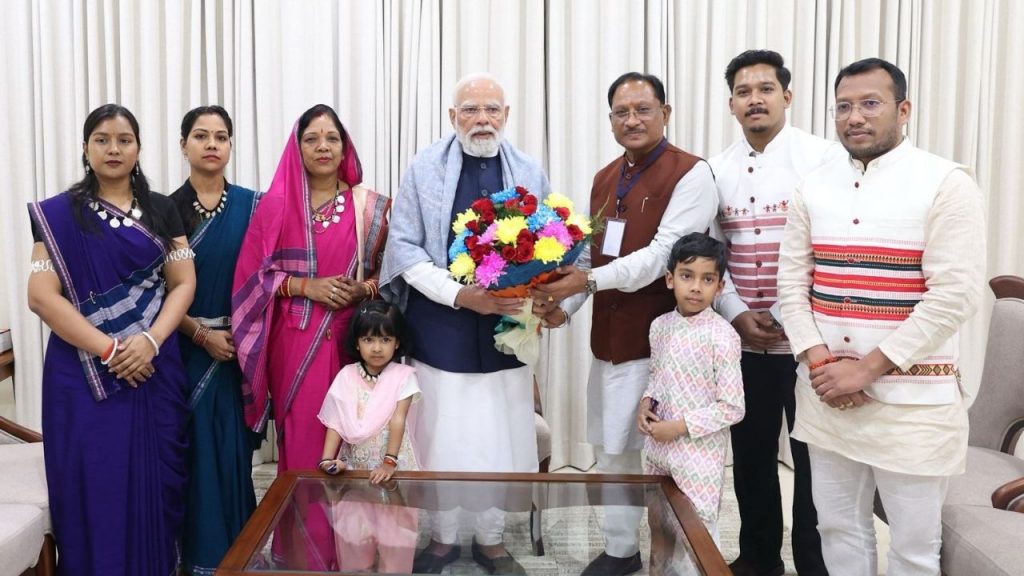 CM Vishnudev Sai meeting PM Modi with family emotional moment