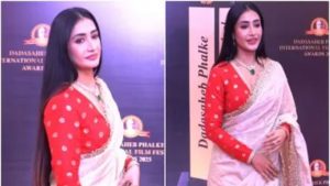 Dhanshree Verma in Pink Saree