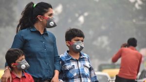 Doctor explaining tips to protect children from rising air pollution