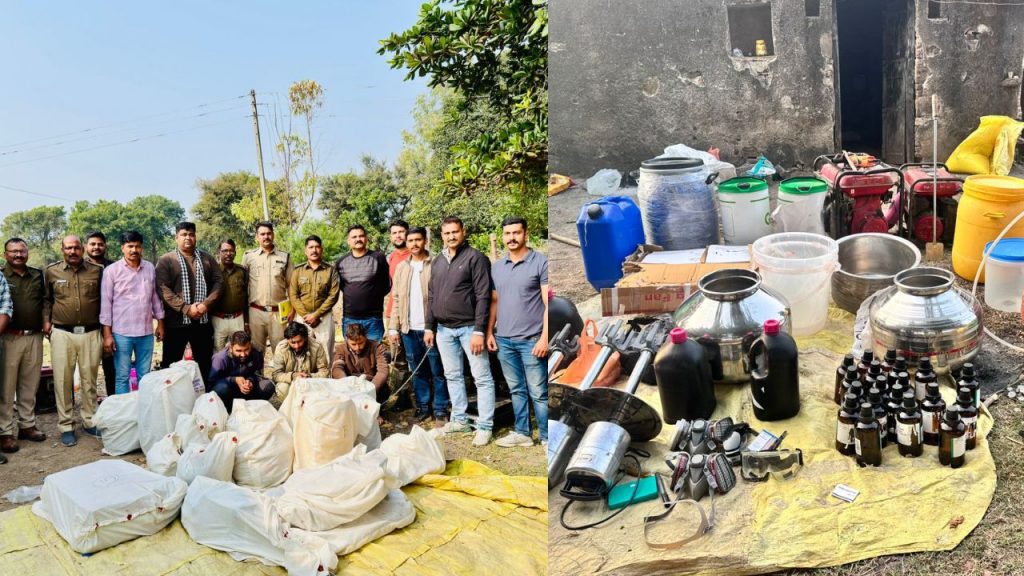 Narcotics wing busts MD drug factory in Neemuch 30 crore drugs seized 3 arrested