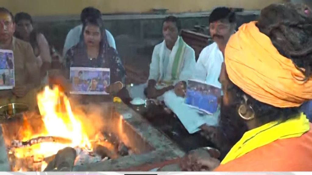 Prayers were offered with the photographs of the players.