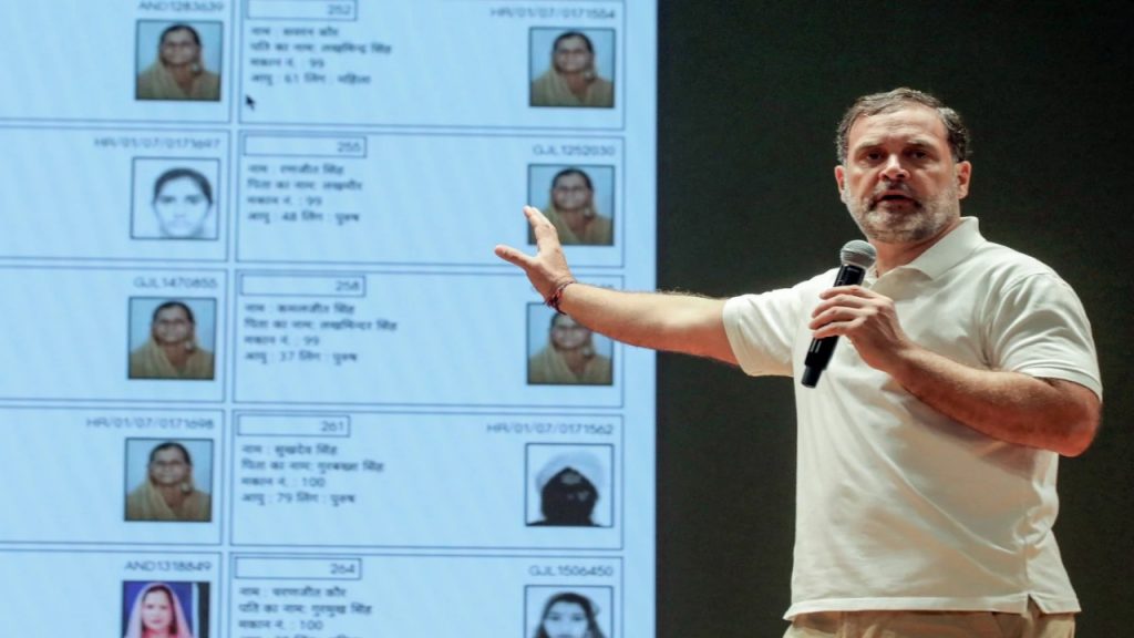 Rahul Gandhi allegation Vote Chori