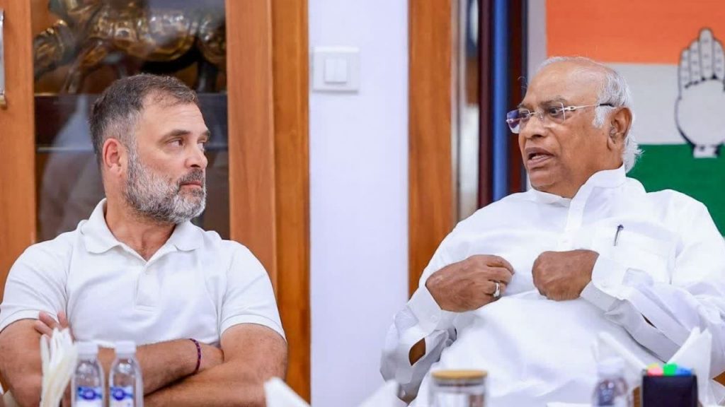 Rahul Gandhi and Mallikarjun Kharge