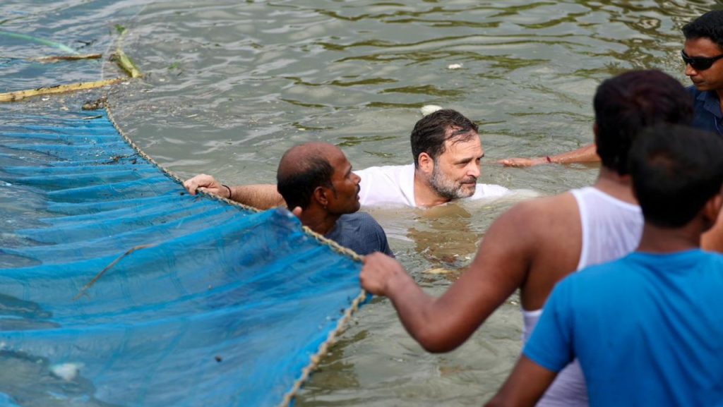 Rahul Gandhi catch fish in Begusarai seat loss congress