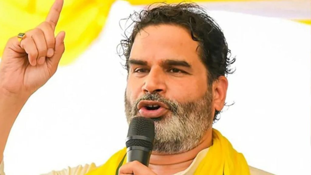 Prashant Kishor addressing media on record voter turnout in Bihar elections