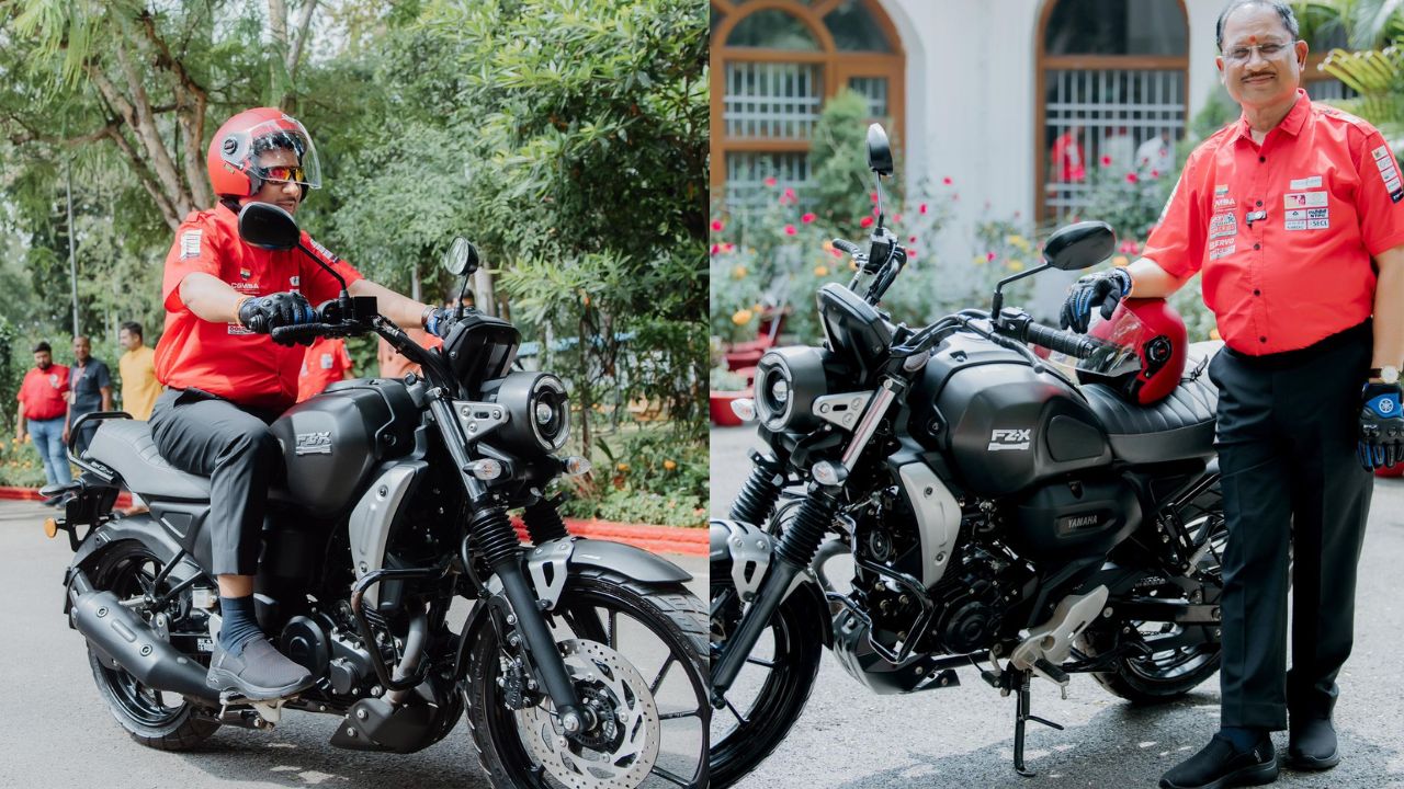 CM Sai appeared in the look of a professional bike rider.