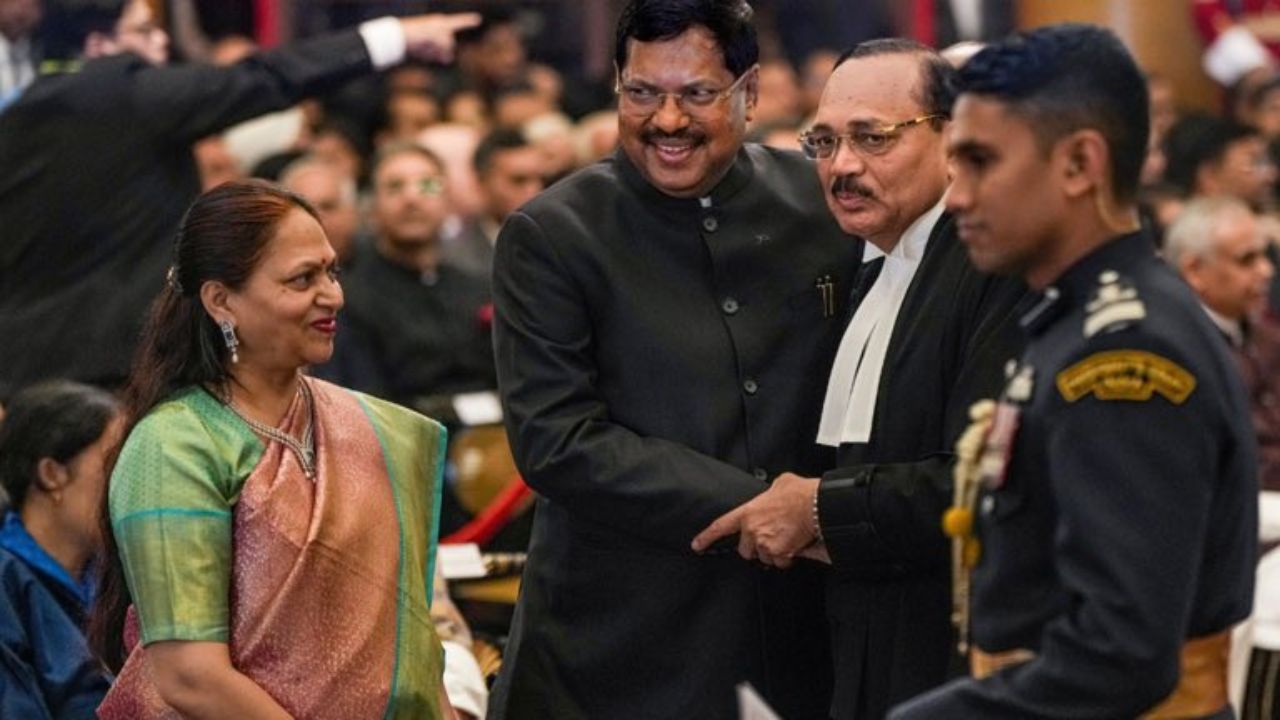 Former CJI BR Gavai leaves Rashtrapati Bhavan in personal vehicle after returning official car