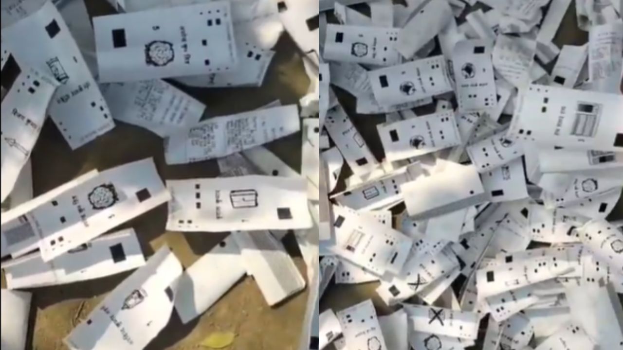 RJD shares video alleging VVPAT slips found thrown in Samastipur during Bihar elections