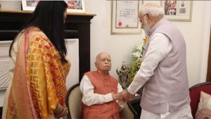 PM Modi met senior BJP leader Lal Krishna Advani.