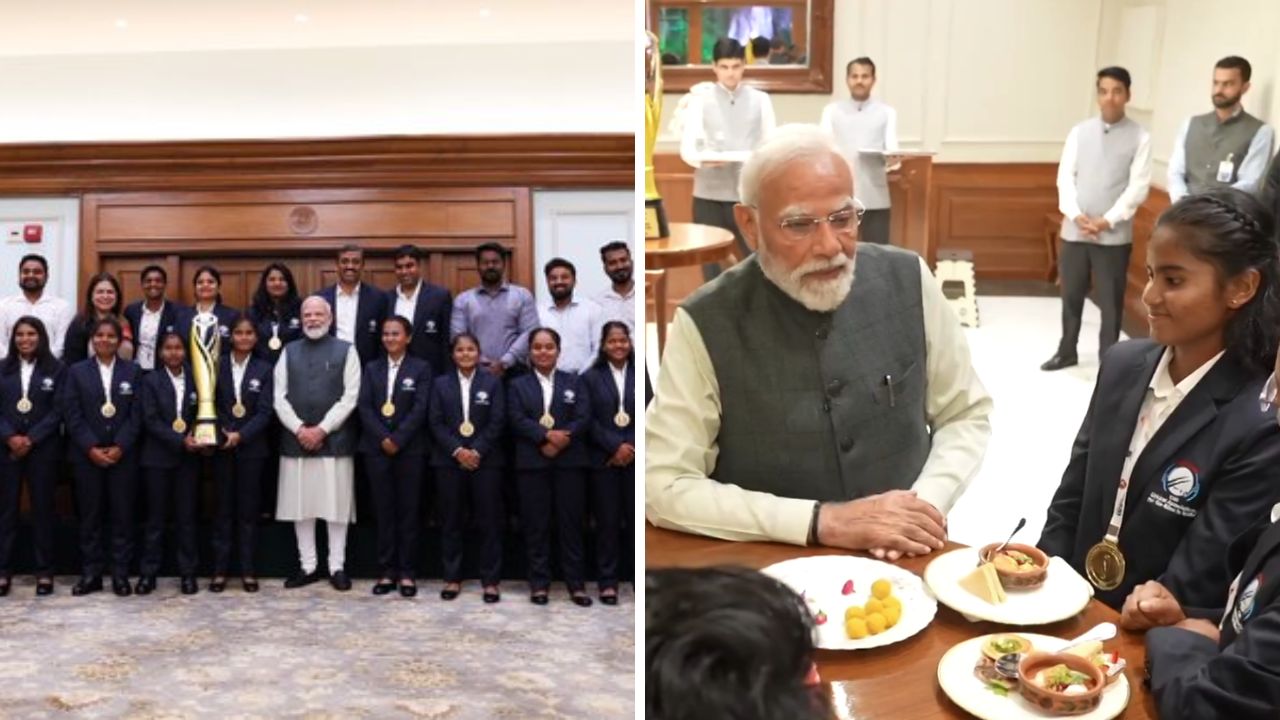PM Modi Meets Women Team