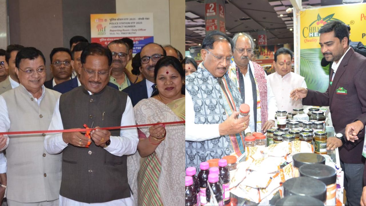 CM Sai participated in the Chhattisgarh Pavilion at Bharat Mandapam in Delhi.