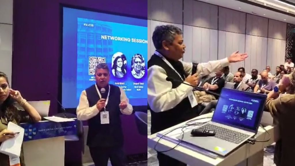 Bhopal journalist Deepak Tiwari addressed the program in Malaysia.