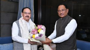 CM Sai met Union Minister JP Nadda in Delhi.