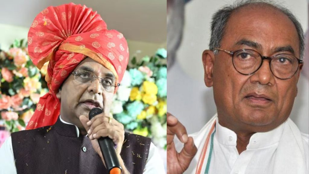Cabinet Ministers Vishwas Sarang and Digvijay Singh (File Photo)