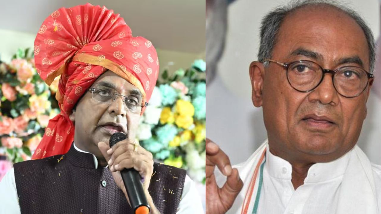 Cabinet Ministers Vishwas Sarang and Digvijay Singh (File Photo)