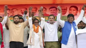 Grand alliance government in the only exit poll in Bihar.