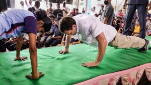 Rahul Gandhi was punished with 10 push-ups for arriving late at Pachmarhi.