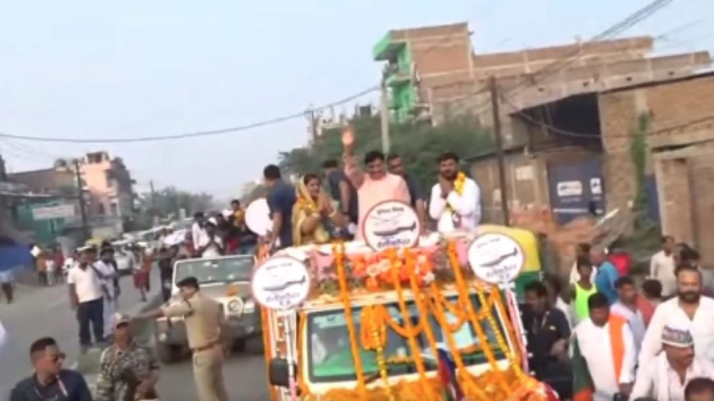 Road show of Chief Minister Mohan Yadav in Fatuha, Bihar.