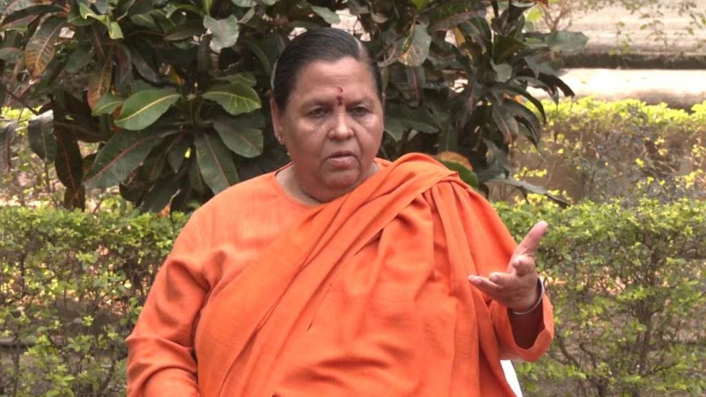 Former Chief Minister of Madhya Pradesh Uma Bharti.