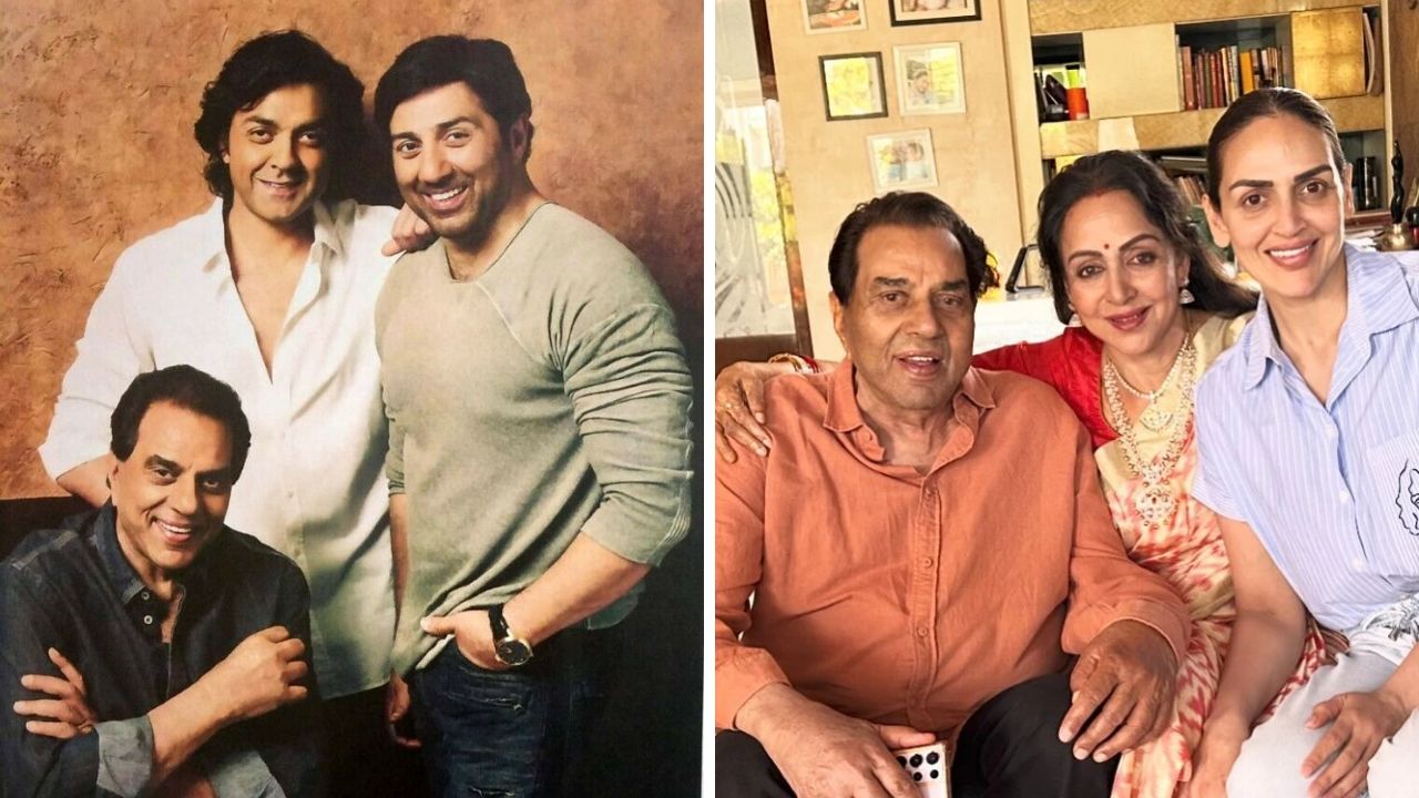 Dharmendra with his children and grandchildren family photo