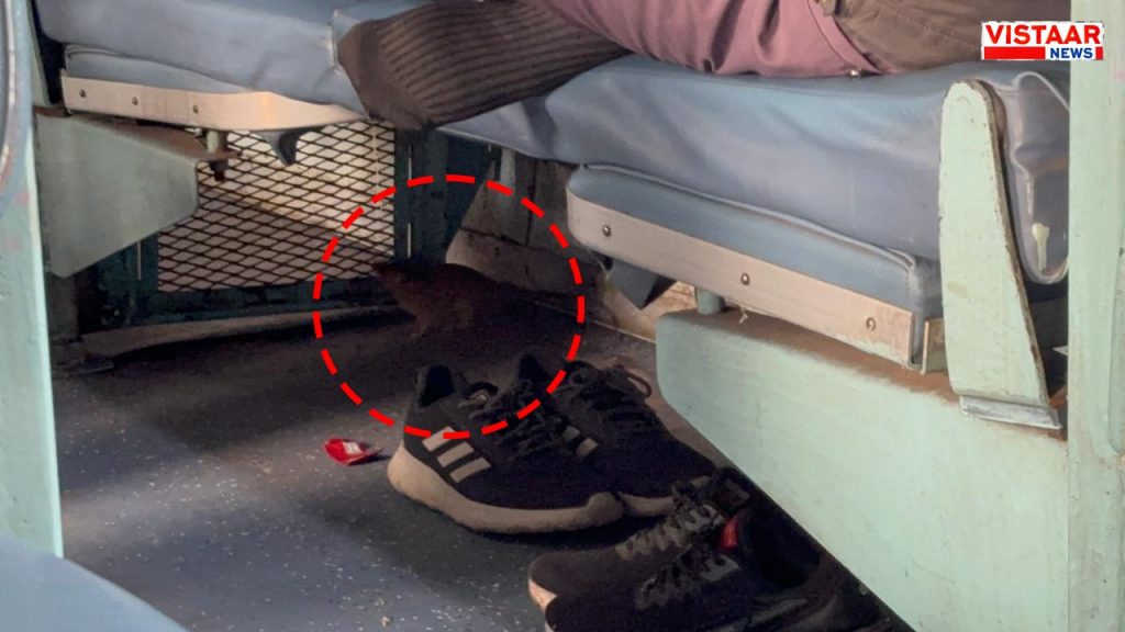 After the hospital and bridge in Madhya Pradesh, rats created terror in the train also.