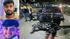indore road accident new scorpio clashed bike 2 engineering student died over speeding