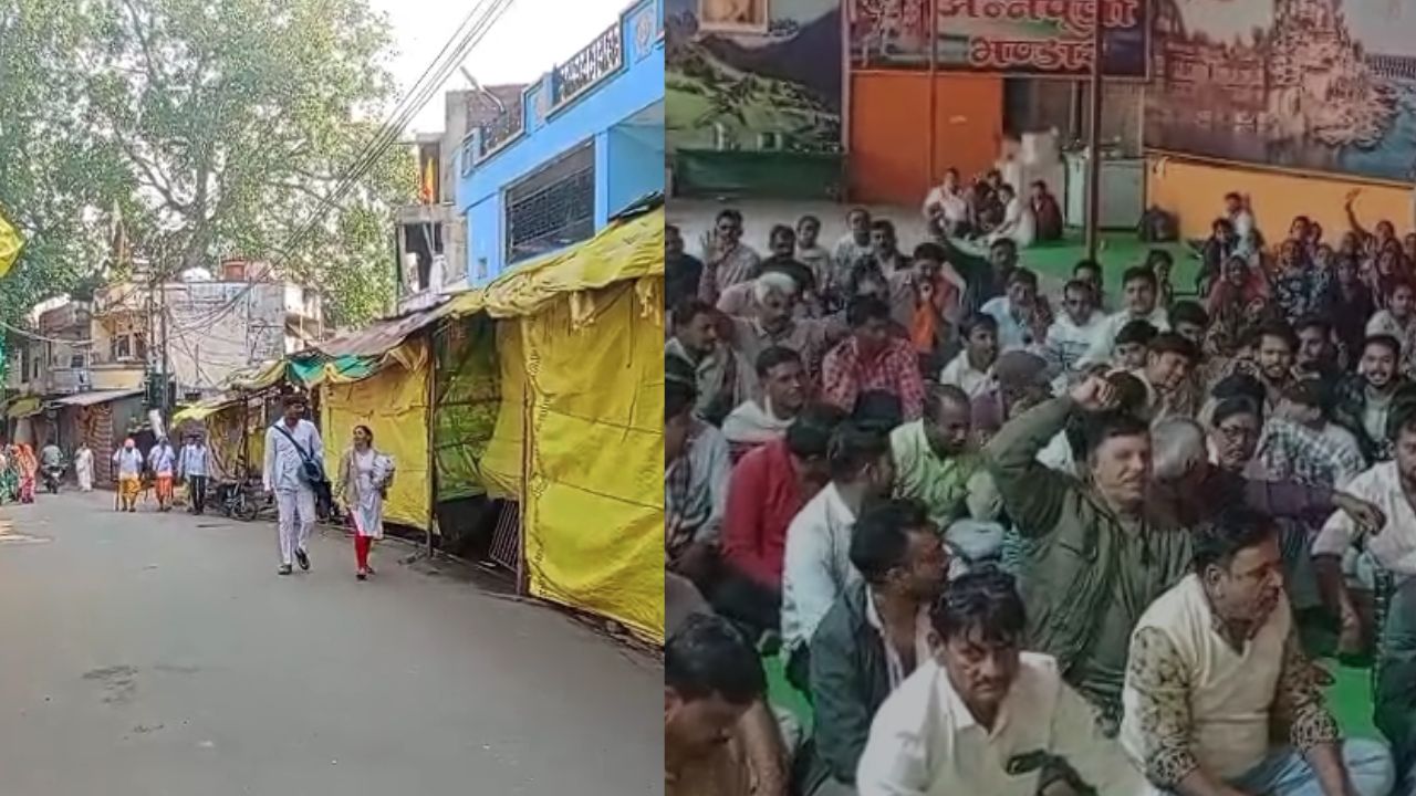 khandwa: The common people protested against the Mamleshwar Lok in Omkareshwar.