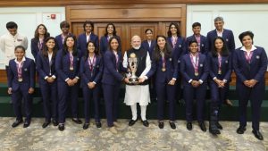 Womens World Cup winning Indian team meets PM Narendra Modi